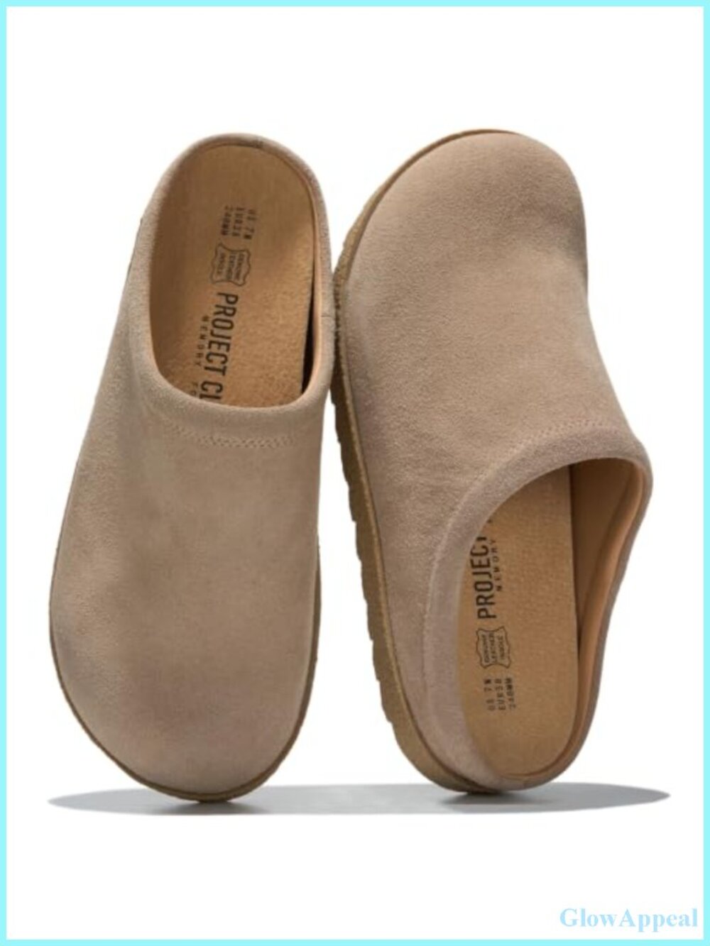 100% Genuine Suede Leather Clogs for Women Slip-On Mules Non-Slip